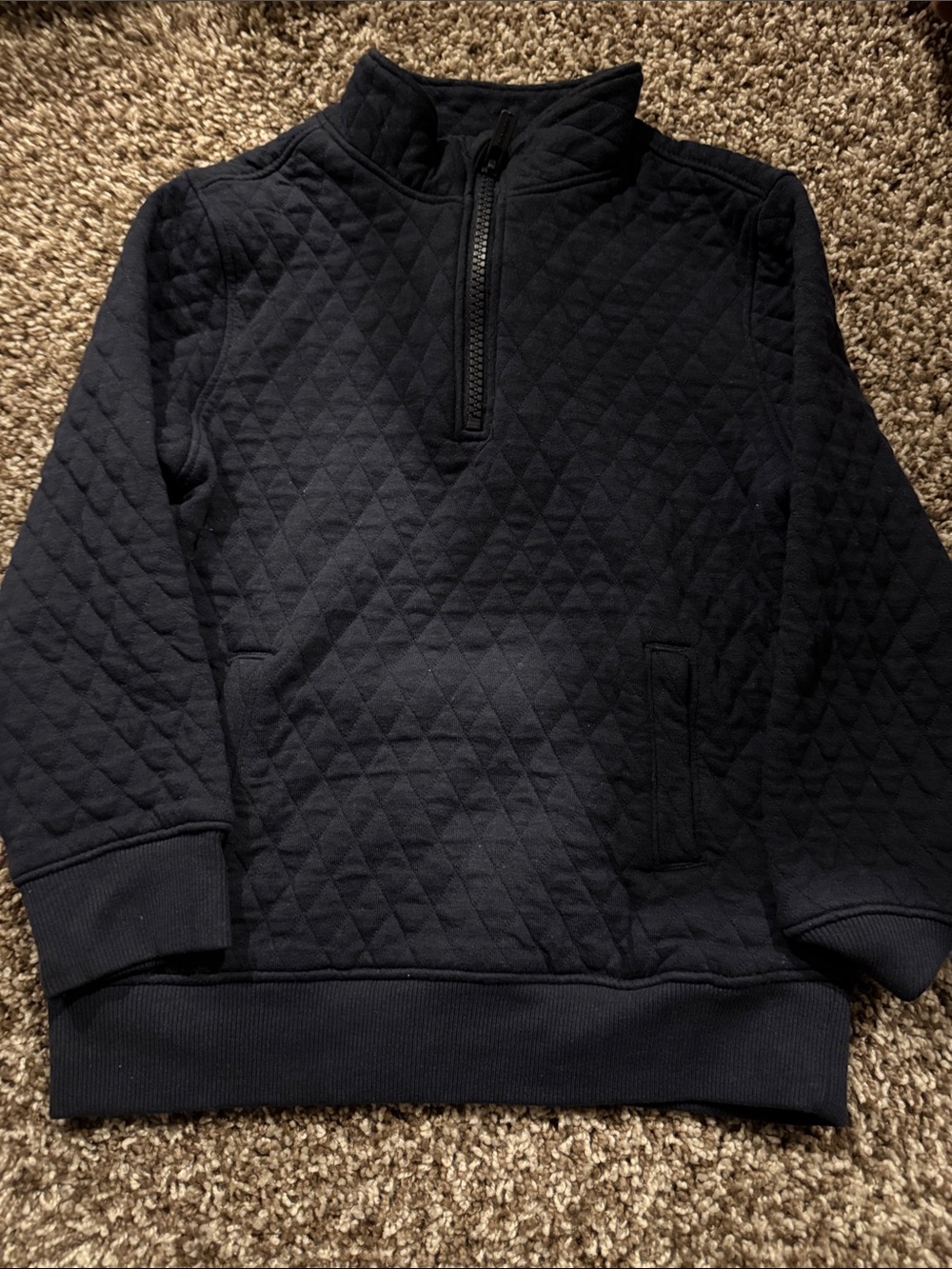 Old Navy Quilted Half-Zip Pullover Sweater - Navy